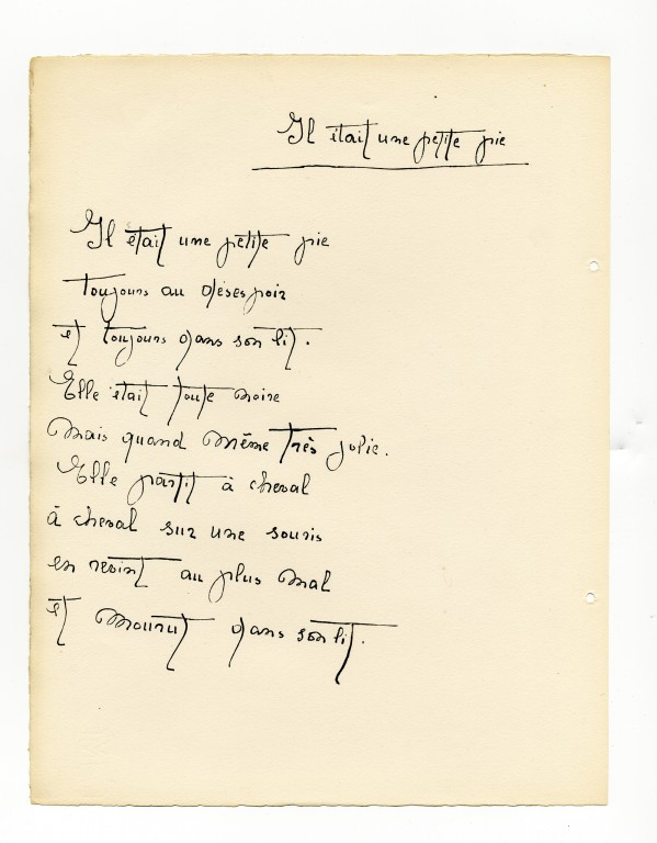 Edition Jeanne Bucher — Lise Hirtz — Joan Miró, Il était une petite pie, 1928 — <br/>© Jeanne Bucher Jaeger