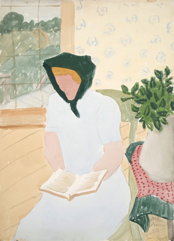 Milton Avery, Woman reading, 1945<br/>© Jeanne Bucher Jaeger