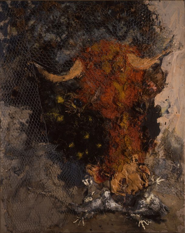 Paul Rebeyrolle, La vache rouge, série monétarisme, 1998<br/>© Jeanne Bucher Jaeger