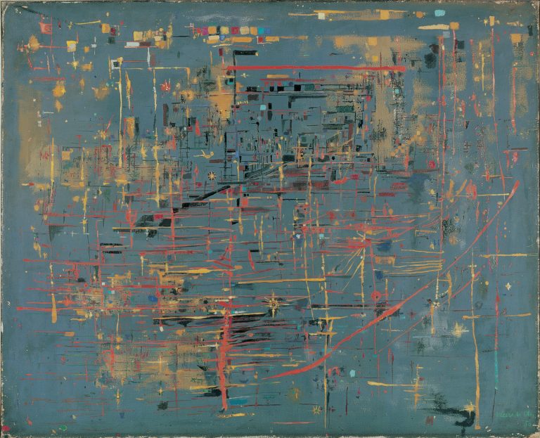 Maria Helena Vieira da Silva, La ville nocturne ou Les lumières sur la ville, 1950<br/>© Jeanne Bucher Jaeger