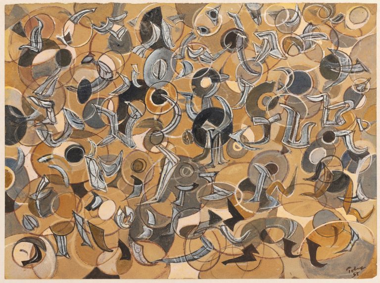 Mark Tobey, Circular Composition, 1958<br/>© Jeanne Bucher Jaeger