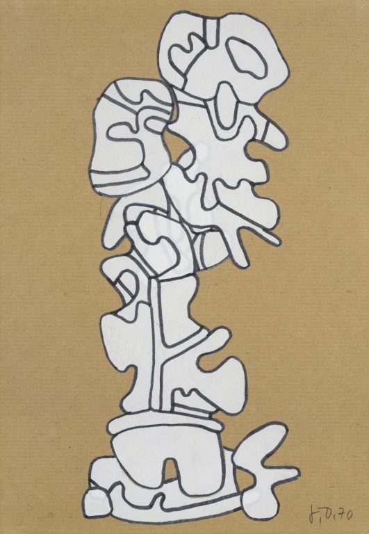 Jean Dubuffet, Monument à l'homme portant un lionceau, 1970<br/>© Jeanne Bucher Jaeger