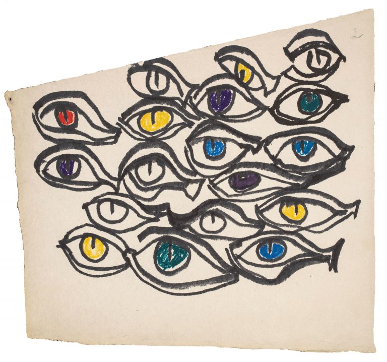 Maria Helena Vieira da Silva, Etude pour « Le théâtre des yeux », c. 1980<br/>© Jeanne Bucher Jaeger