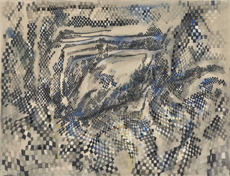 Maria Helena Vieira da Silva, Composition aux damiers bleus, 1949<br/>© Jeanne Bucher Jaeger