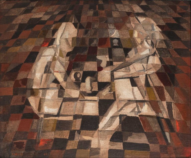 Maria Helena Vieira da Silva, Echiquier rouge ou Joueurs d'échecs, 1946<br/>© Jeanne Bucher Jaeger