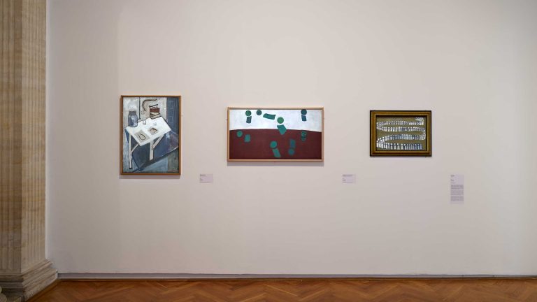 Vue d'exposition « Vieira da Silva, L'œil du Labyrinthe », 2022<br/>© Jeanne Bucher Jaeger