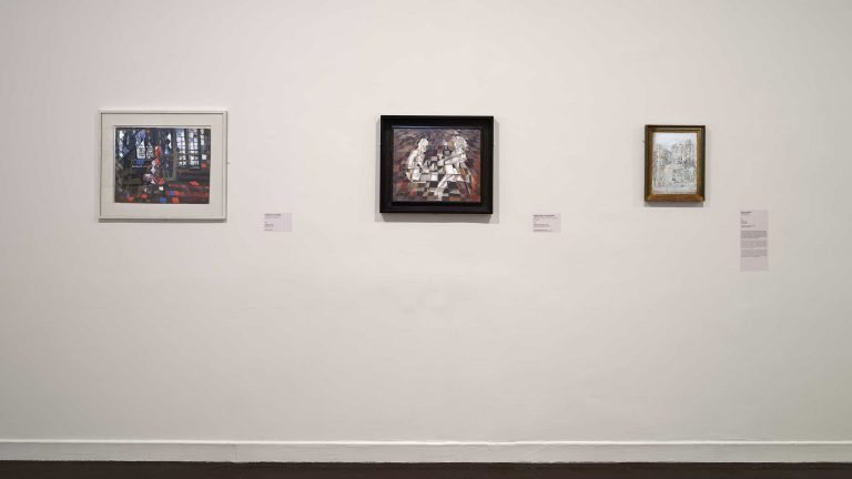 Vue d'exposition « Vieira da Silva, L'œil du Labyrinthe », 2022<br/>© Jeanne Bucher Jaeger