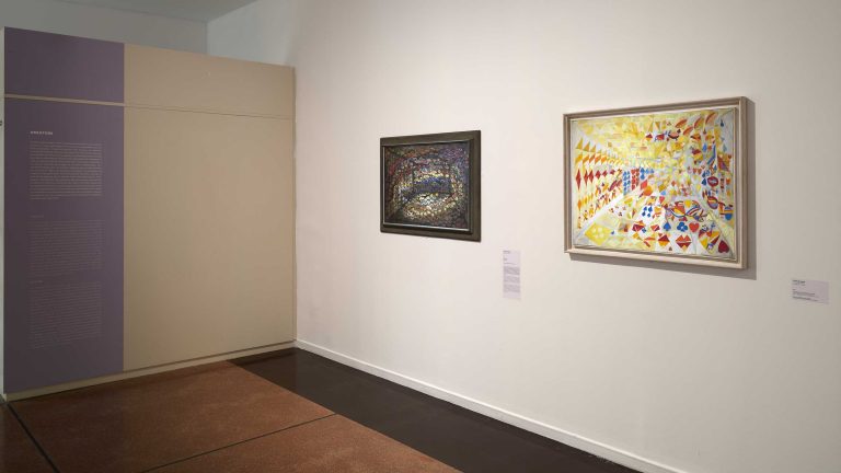 Vue d'exposition « Vieira da Silva, L'œil du Labyrinthe », 2022<br/>© Jeanne Bucher Jaeger