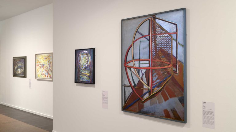 Vue d'exposition « Vieira da Silva, L'œil du Labyrinthe », 2022<br/>© Jeanne Bucher Jaeger