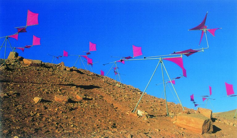 Susumu Shingu, Wind Caravan, 2001, Rocky desert of Tamdaght, Ouarzazate, Marocco<br/>© Jeanne Bucher Jaeger