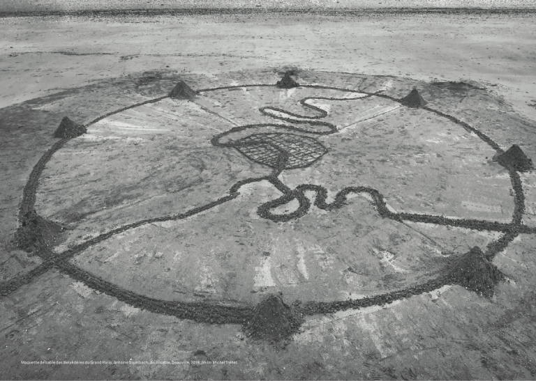 Sand model of the Belvederes of Grand Paris<br/>© Jeanne Bucher Jaeger