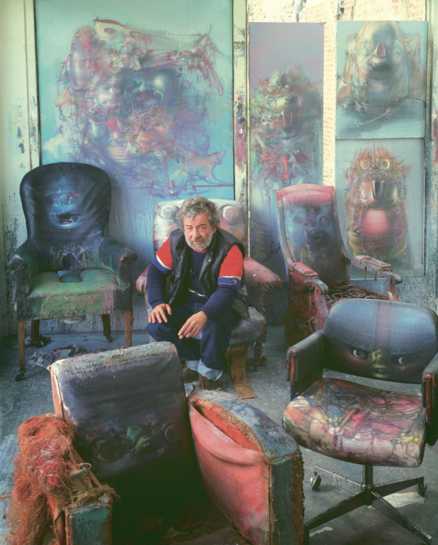 Dado's studio, 1986, photograph by Domingo Djuric<br/>© Jeanne Bucher Jaeger
